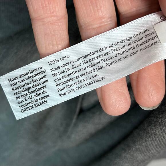 Eileen Fisher shell sweater Medium sleeveless wool NWT Medium gray The Icons - Picture 8 of 8